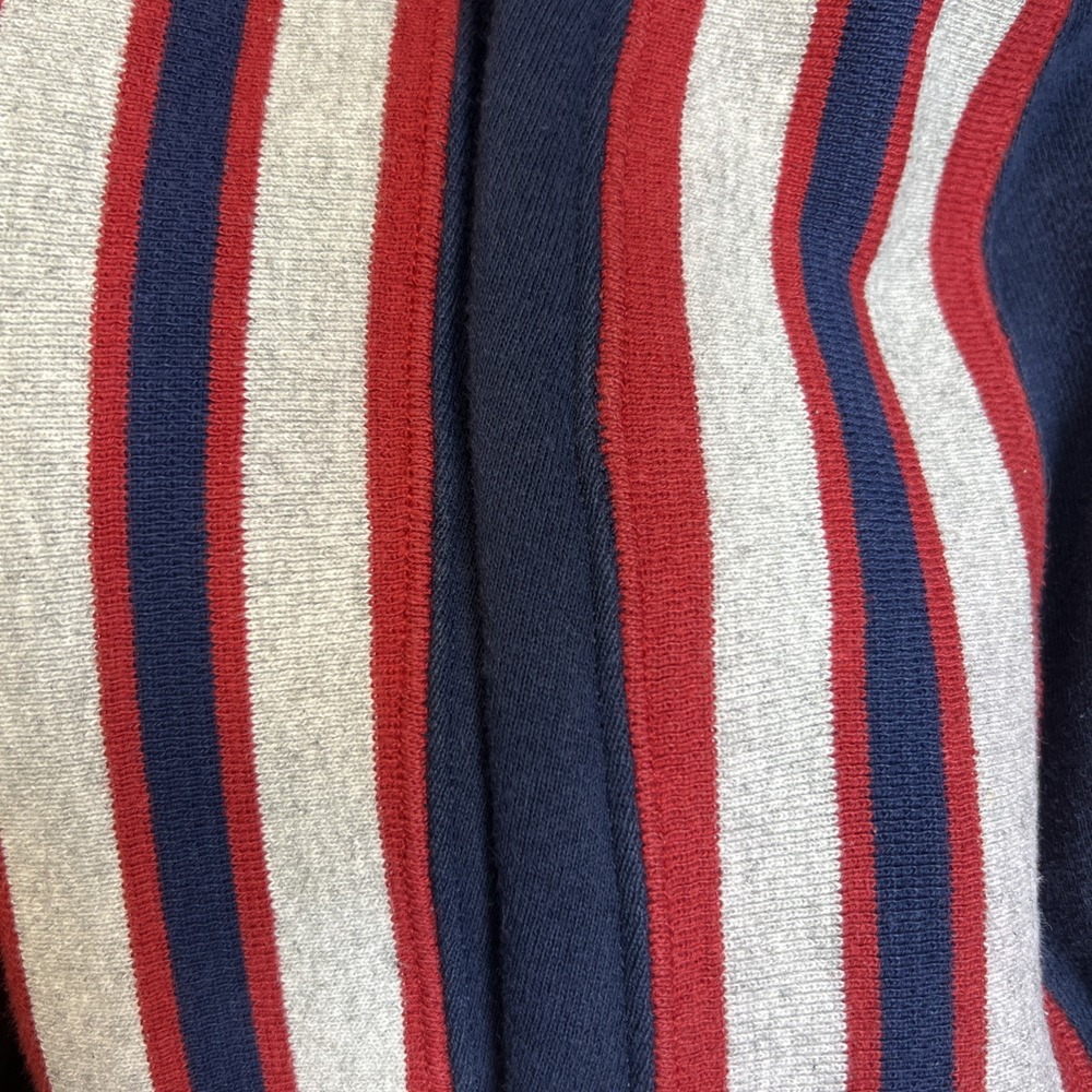 Russell Athletic 1/4 Zip Sweatshirt XXL Navy Red White Stripe Blokecore Vtg 90s - Picture 9 of 13